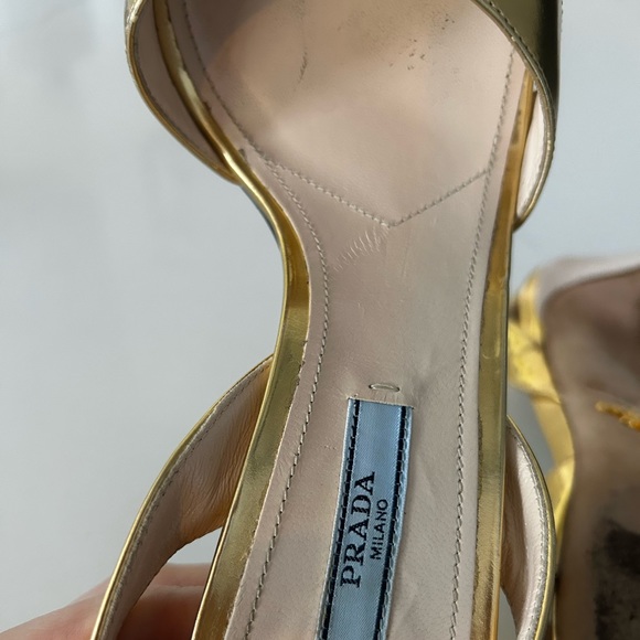 Cream and gold Prada heels, size 39 EU (fit 8.5 perfectly.) - Picture 5 of 12